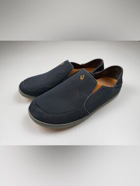 OluKai Nohea Mesh Shoes Mens Size 14 Gray Slip On Casual Lightweight Comfort